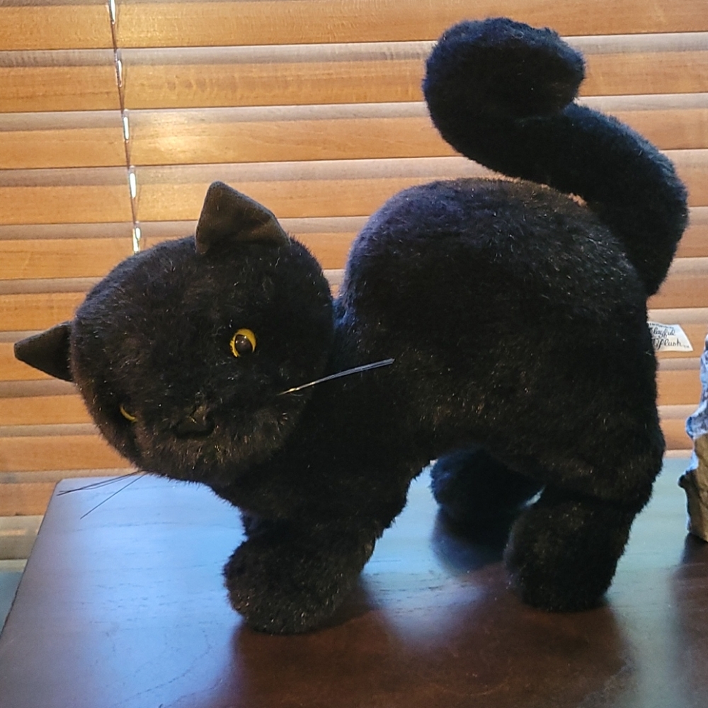Vintage 🎃👻 Halloween Black   Cat  🐈‍⬛ Plush Chrisha
